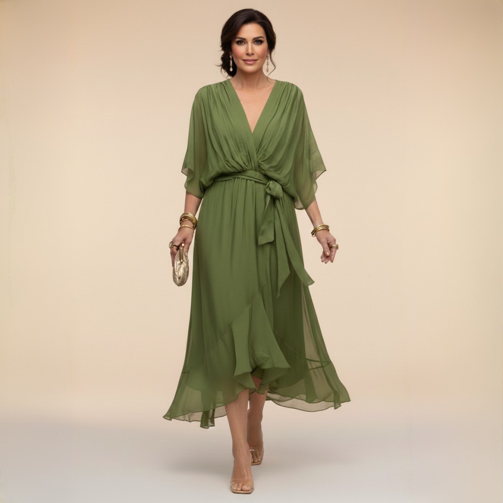 Monica Vestido con Escote en V