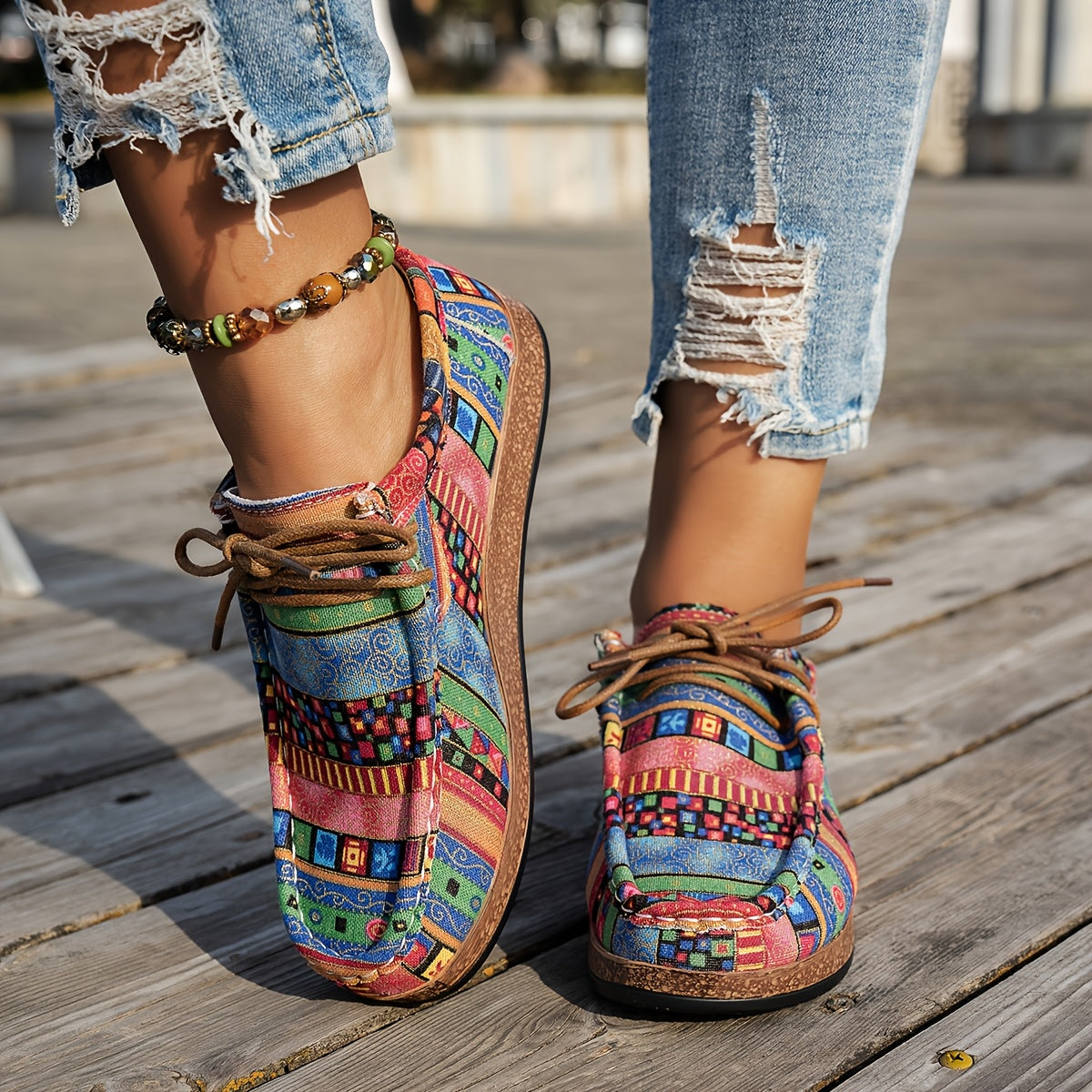 Greta Sneakers z wzorem