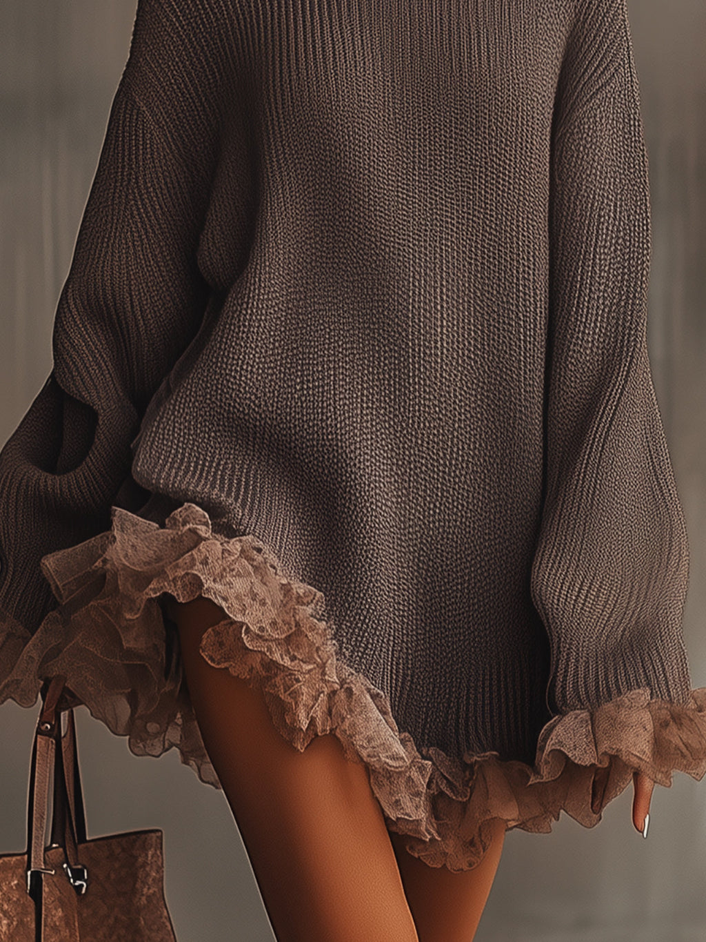 Nina Vestido de Punto con Volantes