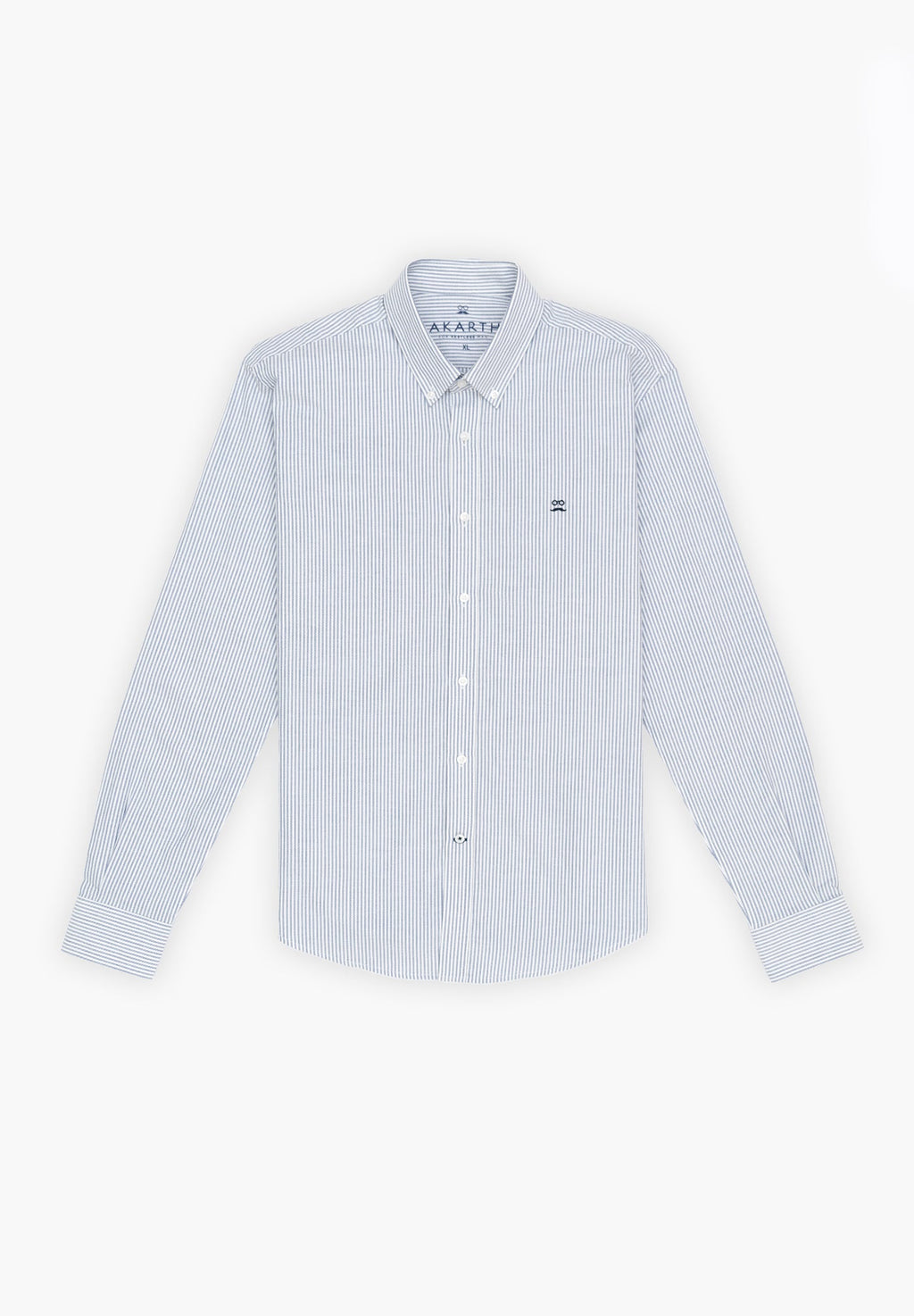 Oxford Shirt Button Collar Blue Stripes