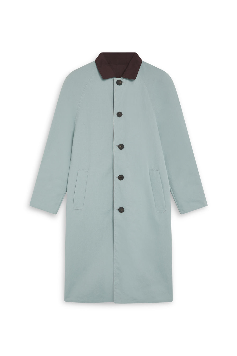 TRENCH REVERSIBLE CHOCOLATE Y AZUL