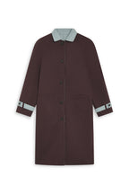 TRENCH REVERSIBLE CHOCOLATE Y AZUL