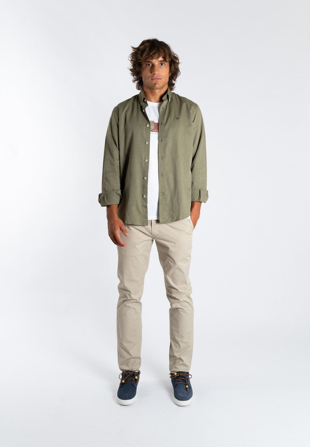 Camisa Sarga Kaki