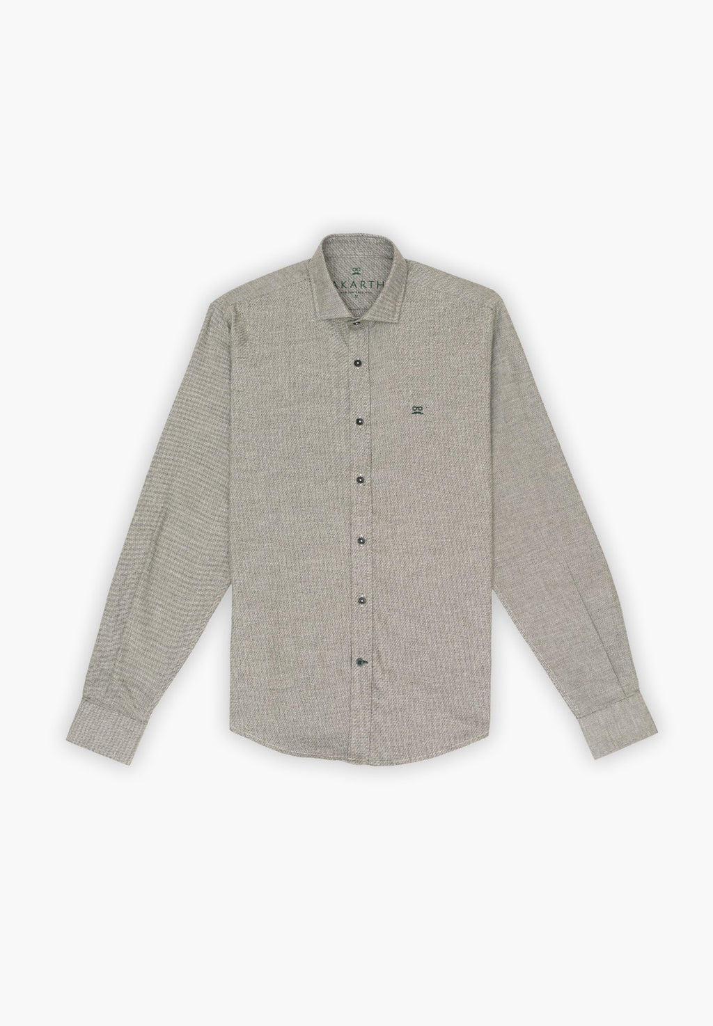 Camisa Cuadros Melange Verde Oscuro