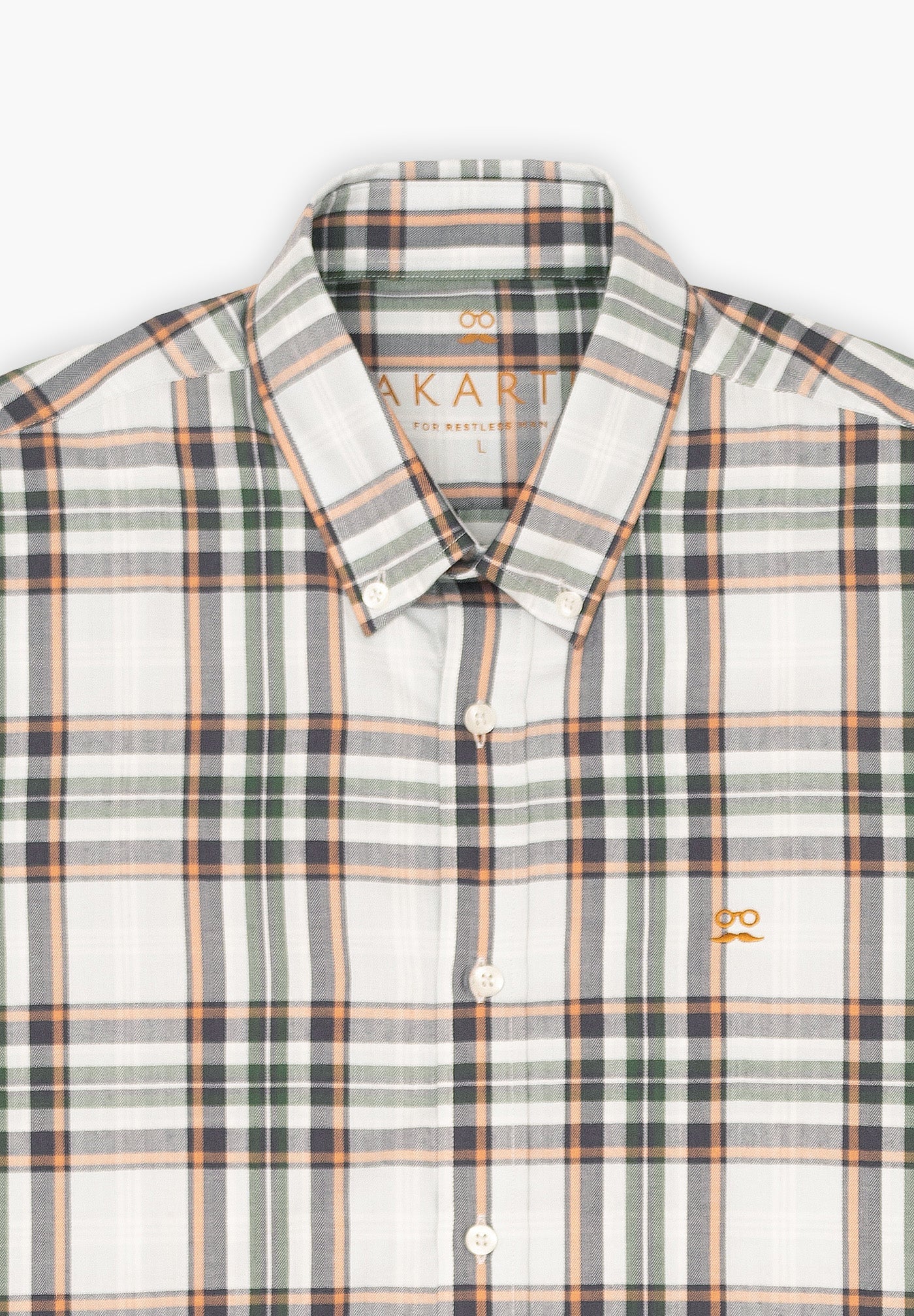 Camisa Cuadros Village Gris y Caramelo