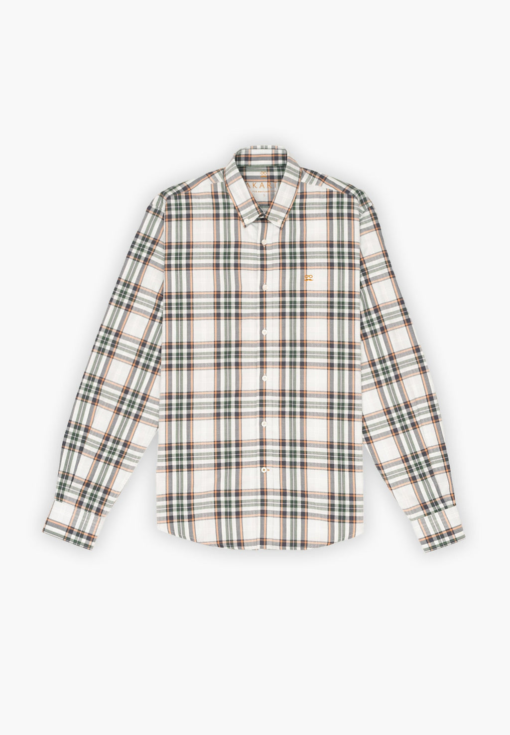 Camisa Cuadros Village Gris y Caramelo