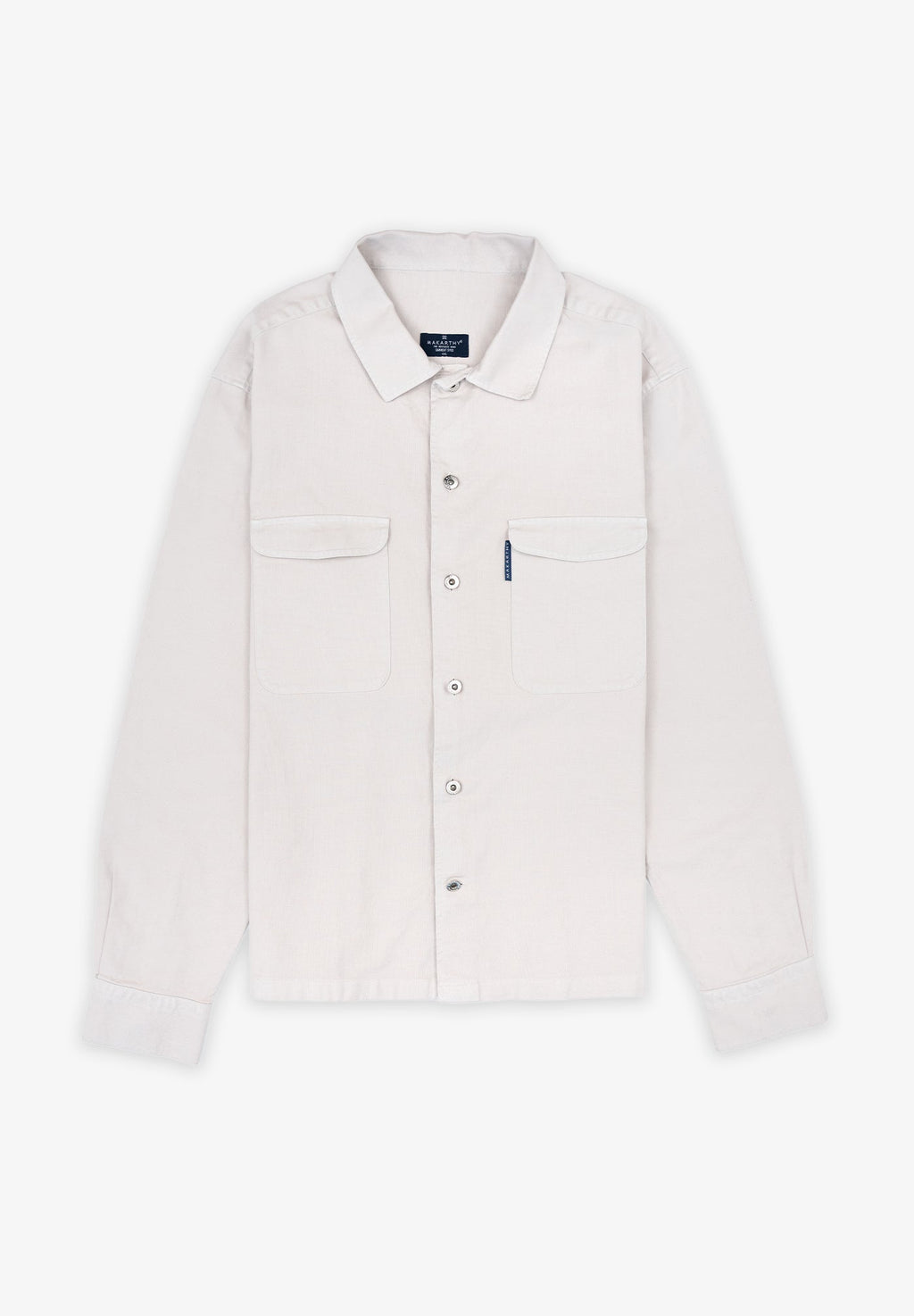 Sobrecamisa Sarga Remaches Beige Tostado