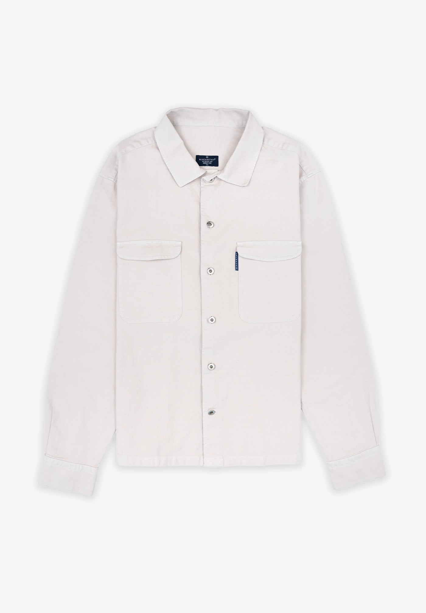 Sobrecamisa Sarga Remaches Beige Tostado