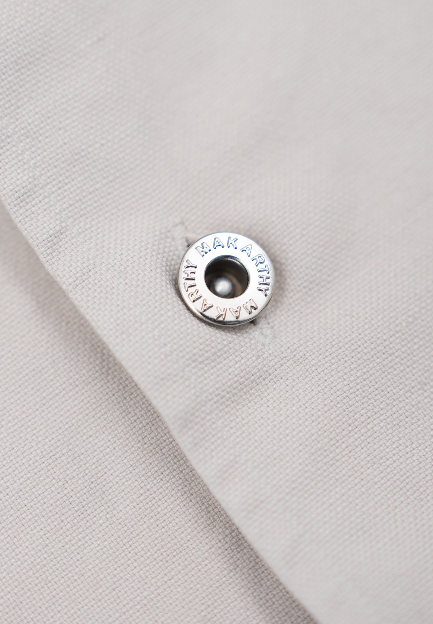 Sobrecamisa Sarga Remaches Beige Tostado