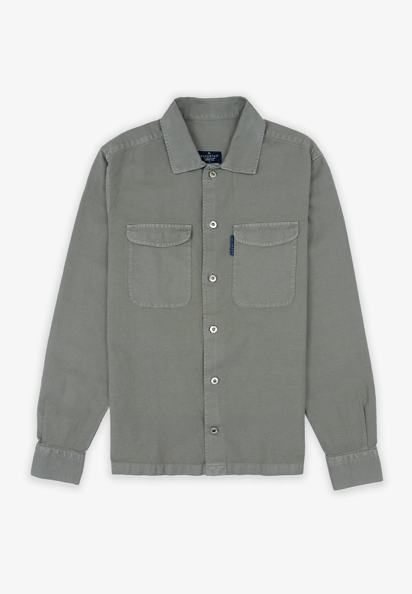 Sobrecamisa Sarga Remaches Kaki