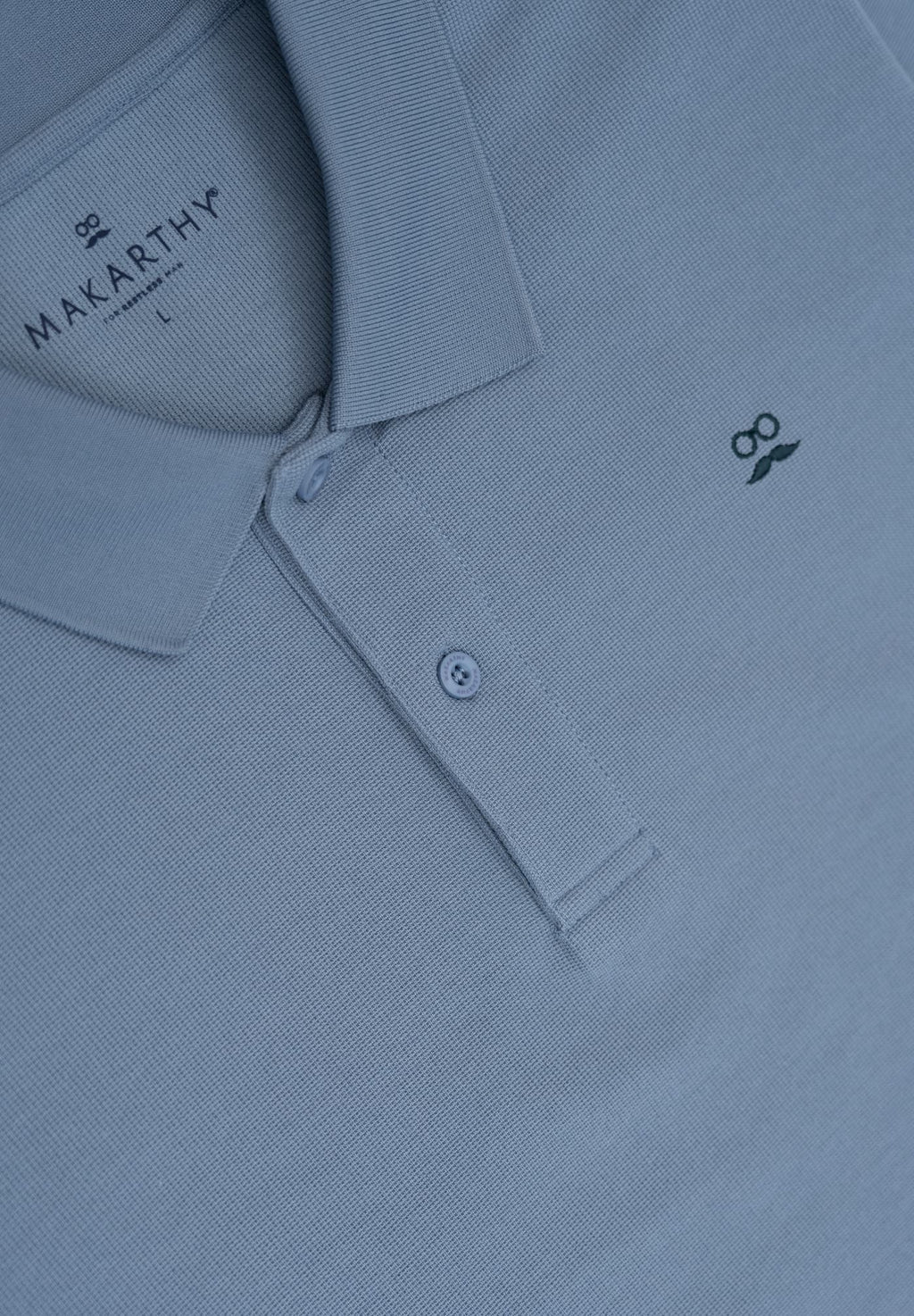 Polo Superfresco Estructura Azul Inglés