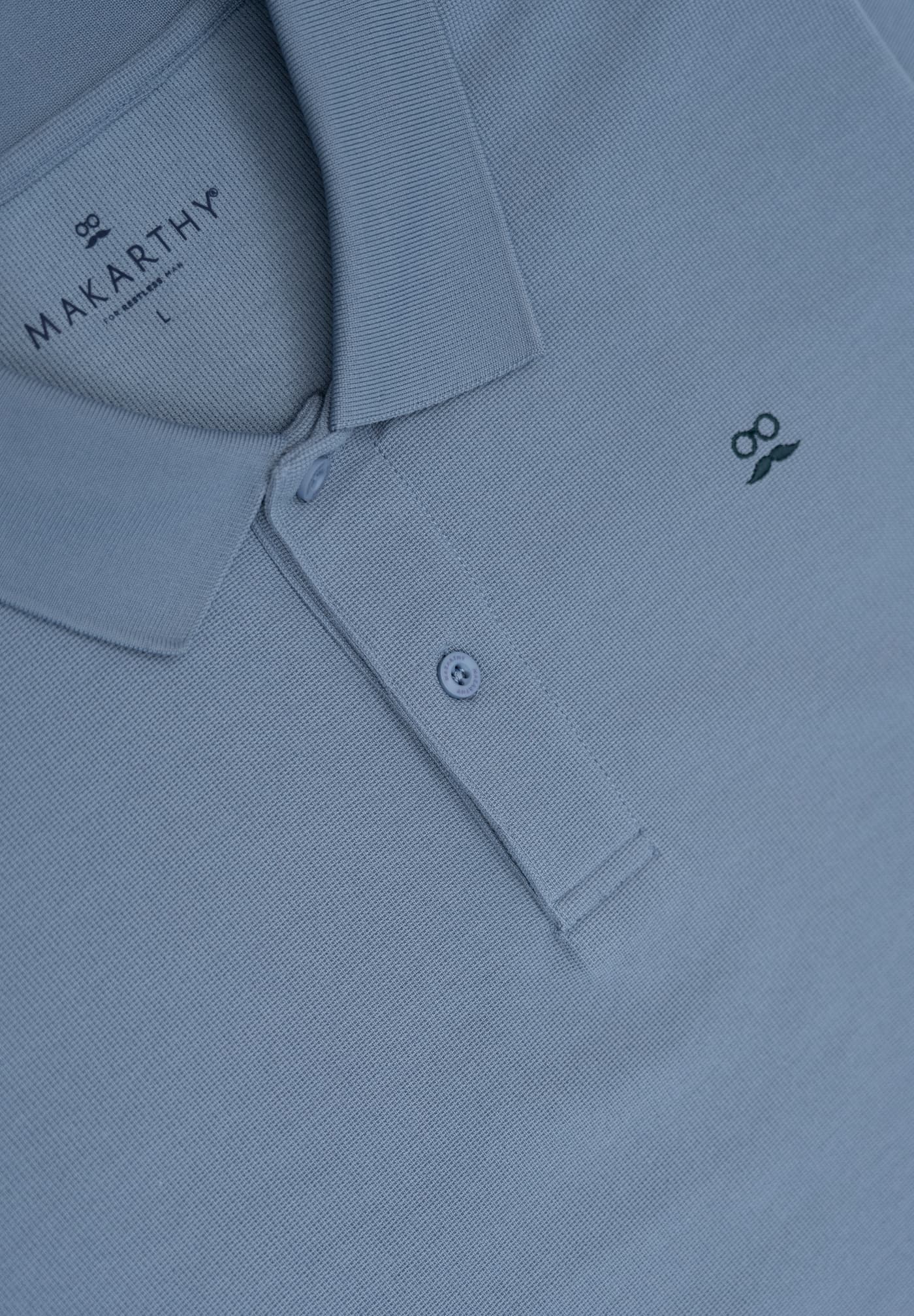 Polo Superfresco Estructura Azul Inglés