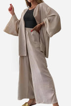 Elegancki Komfort Kimono Dwuczęściowy