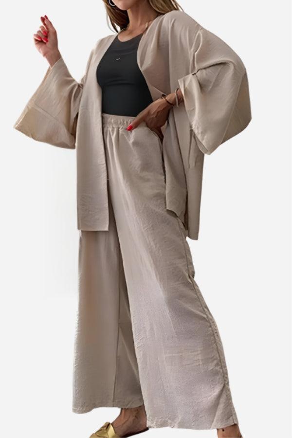 Elegancki Komfort Kimono Dwuczęściowy