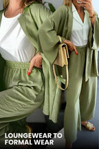 Elegancki Komfort Kimono Dwuczęściowy