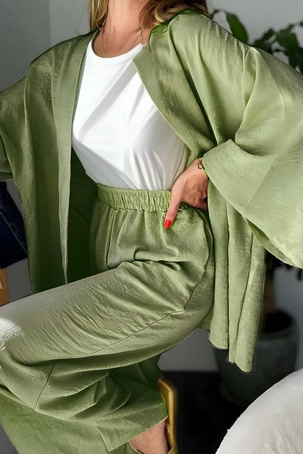 Elegancki Komfort Kimono Dwuczęściowy