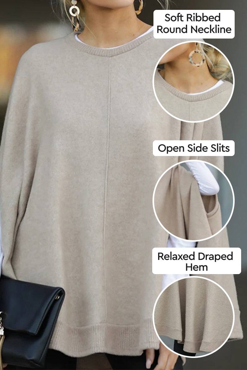Elegancki Poncho Pulower