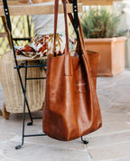 Natalia torba shopper koniakowy brąz