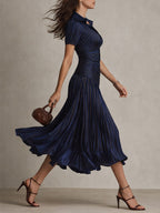 Adriana - Midi Dress with Retro Stripes