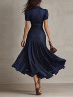 Adriana - Midi Dress with Retro Stripes