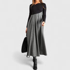 Janet | Elegancka Maxi Sukienka z Długim Rękawem