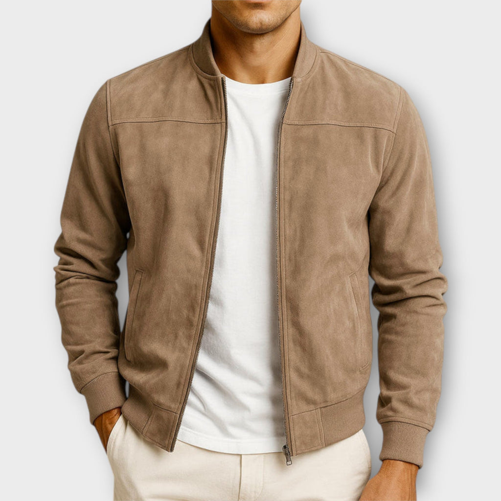 LAURENT MONACO | Chaqueta Bomber de Ante para Hombre