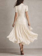 Adriana - Midi Dress with Retro Stripes