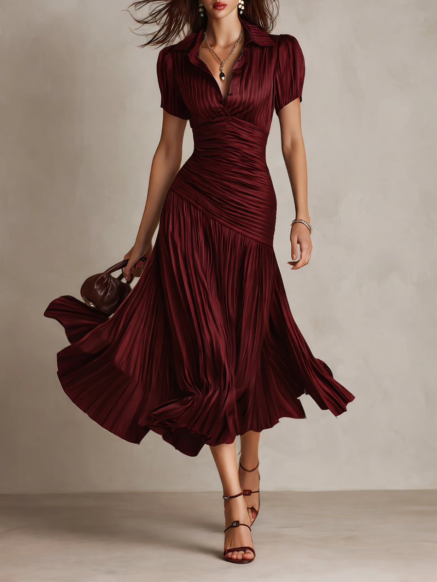 Adriana - Midi Dress with Retro Stripes