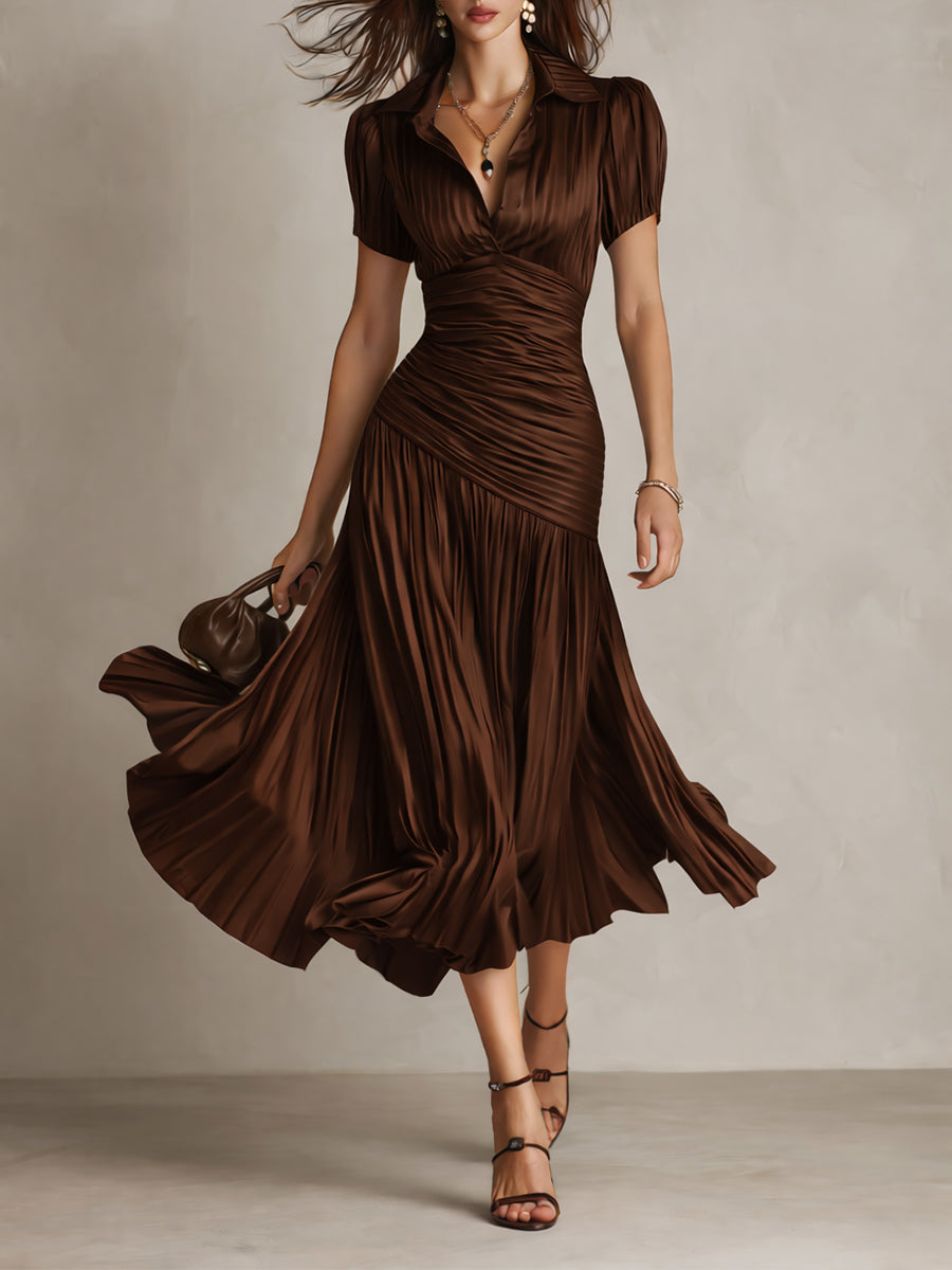 Adriana - Midi Dress with Retro Stripes