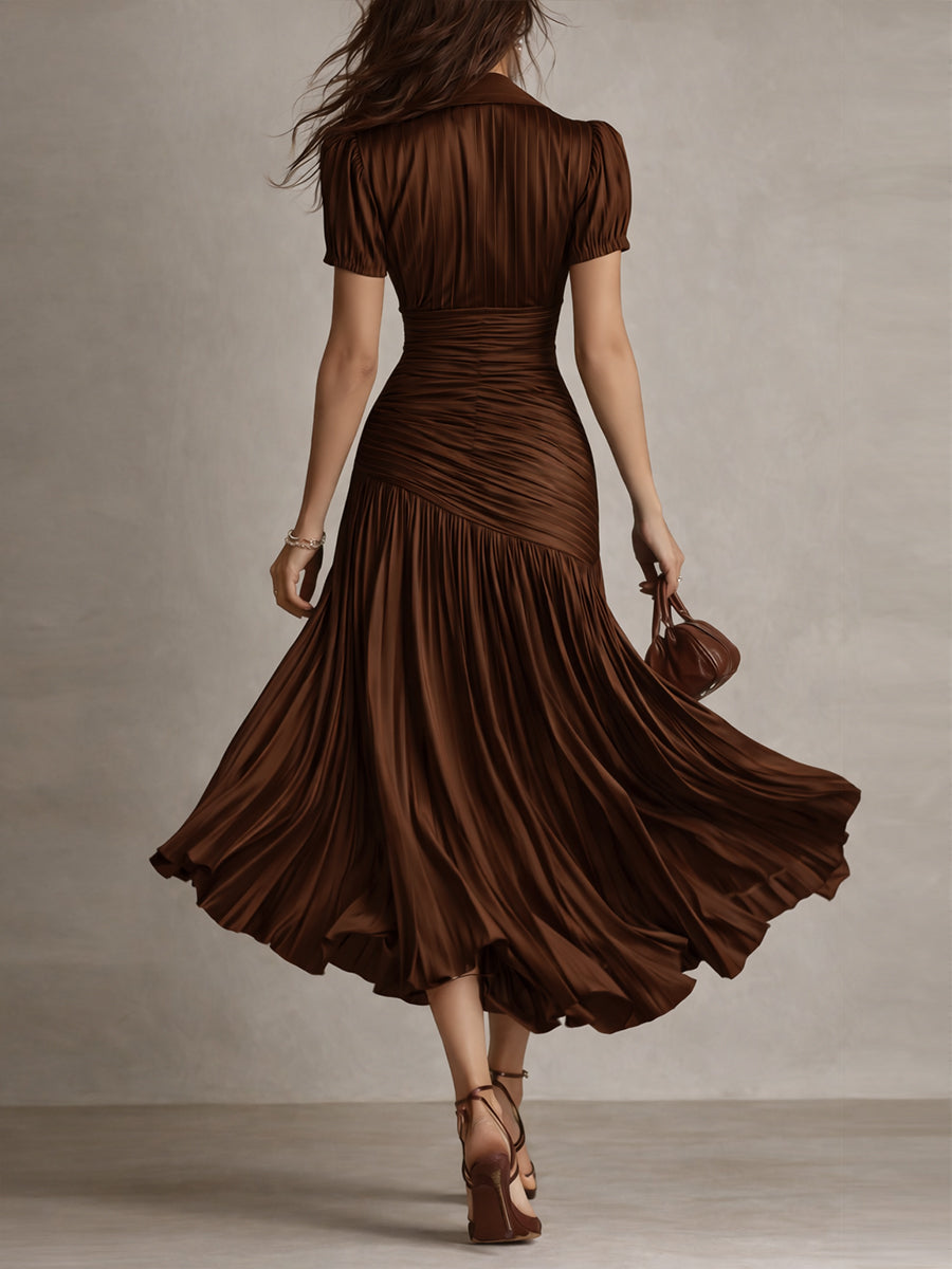 Adriana - Midi Dress with Retro Stripes