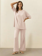 Zestaw Loungewear w Oversize z Długim Pulowerem
