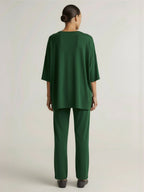 Zestaw Loungewear w Oversize z Długim Pulowerem