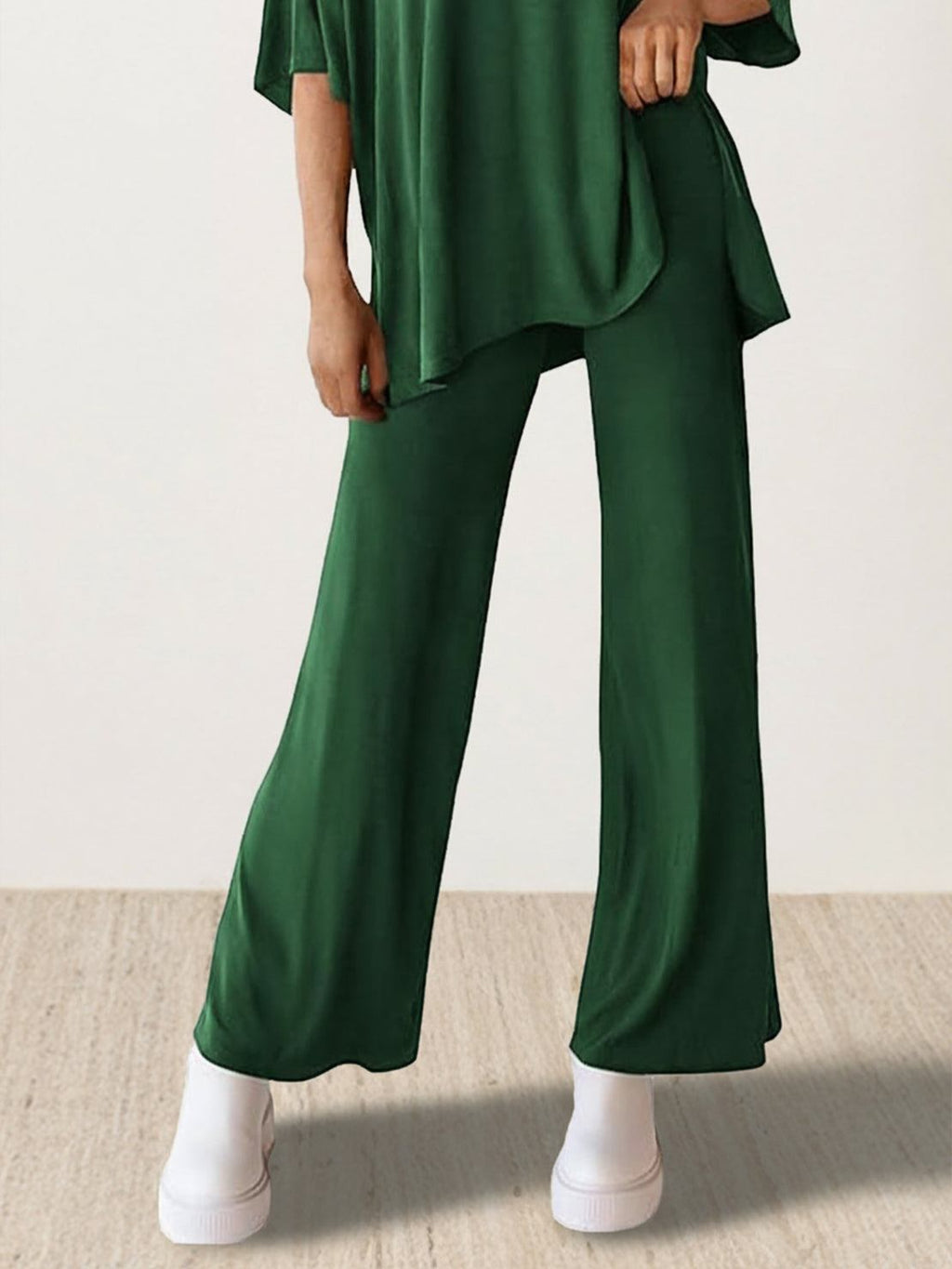 Zestaw Loungewear w Oversize z Długim Pulowerem