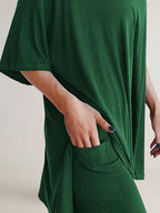 Zestaw Loungewear w Oversize z Długim Pulowerem