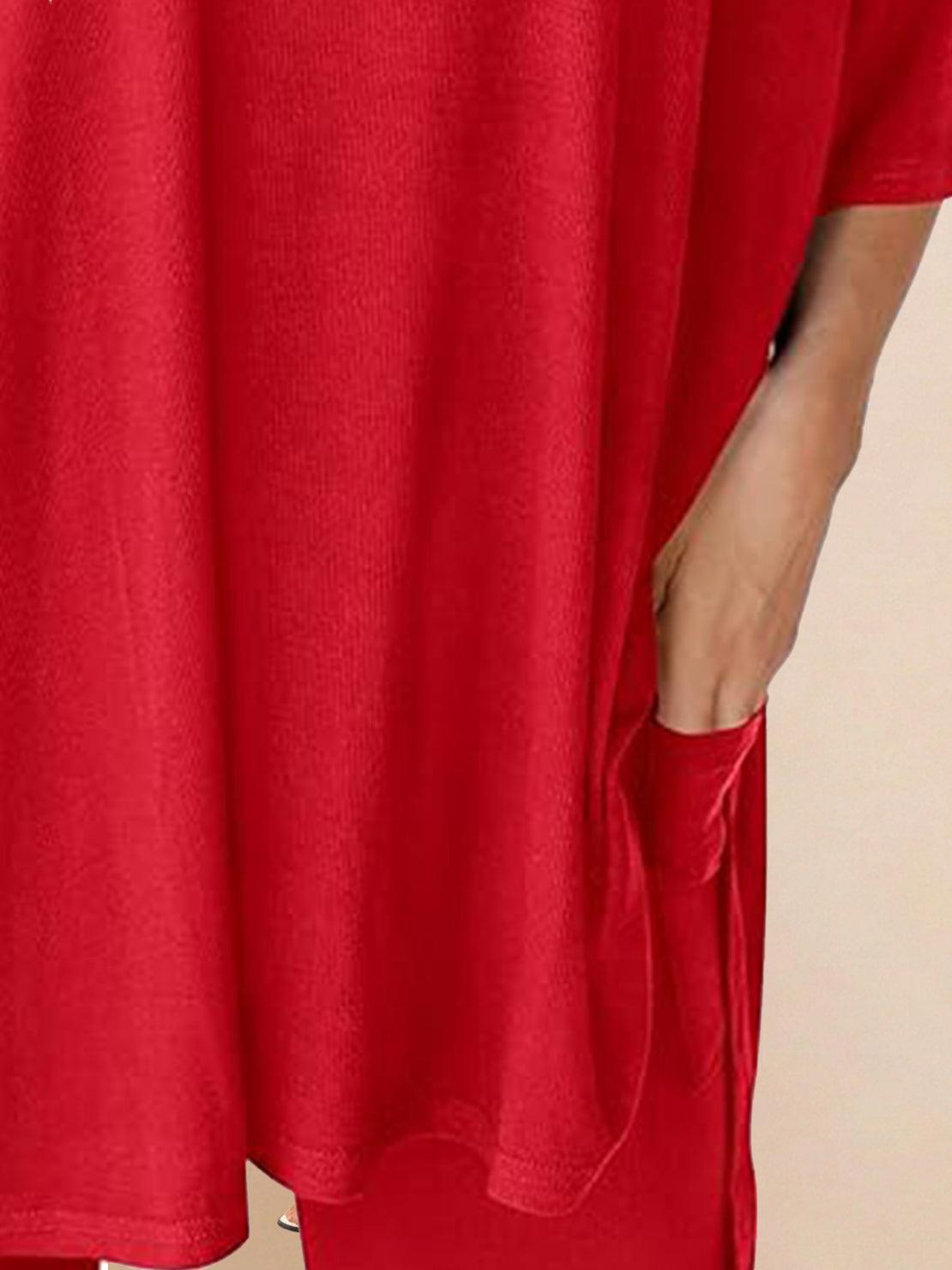 Zestaw Loungewear w Oversize z Długim Pulowerem