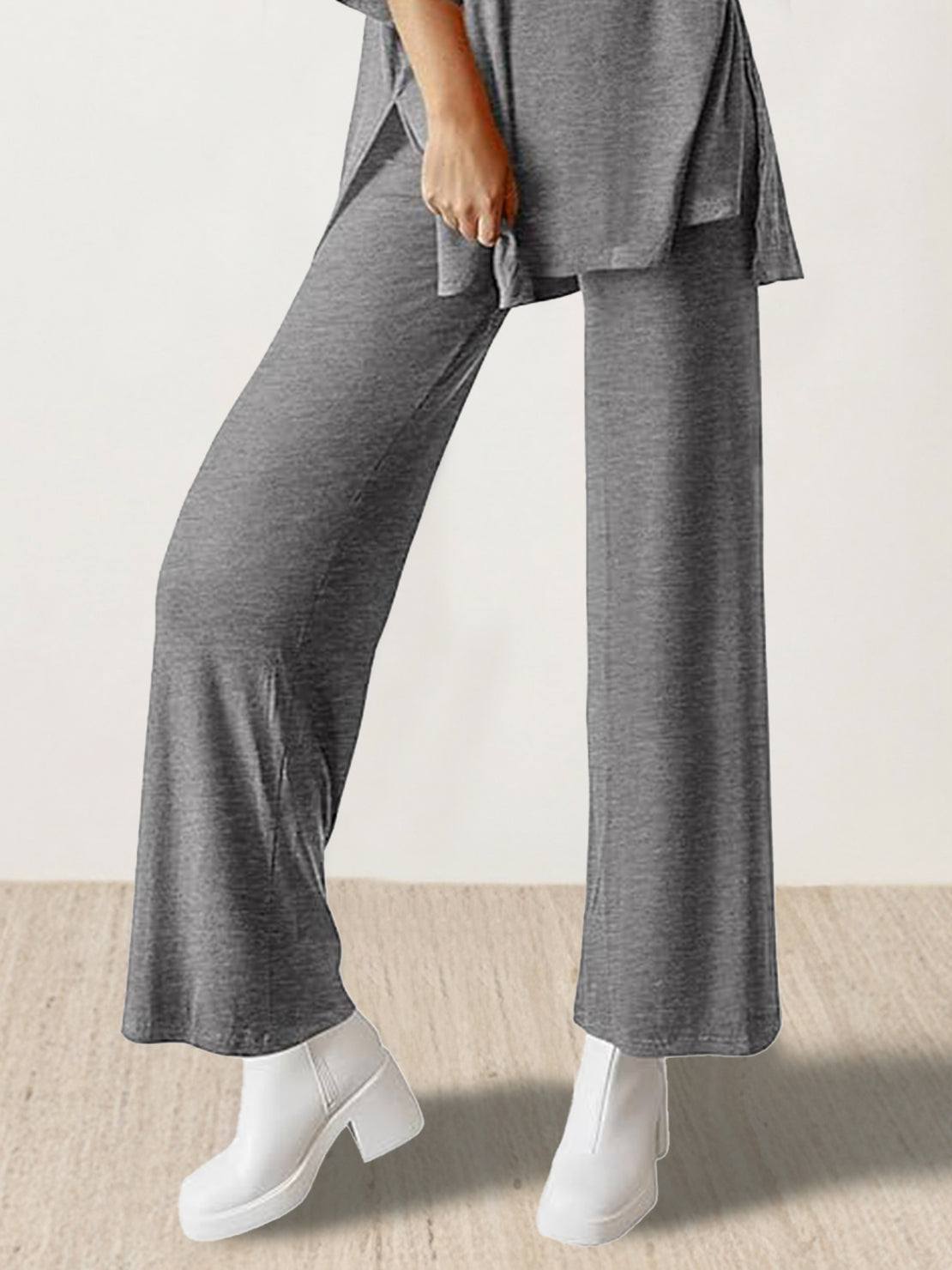 Zestaw Loungewear w Oversize z Długim Pulowerem