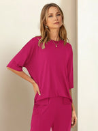 Zestaw Loungewear w Oversize z Długim Pulowerem