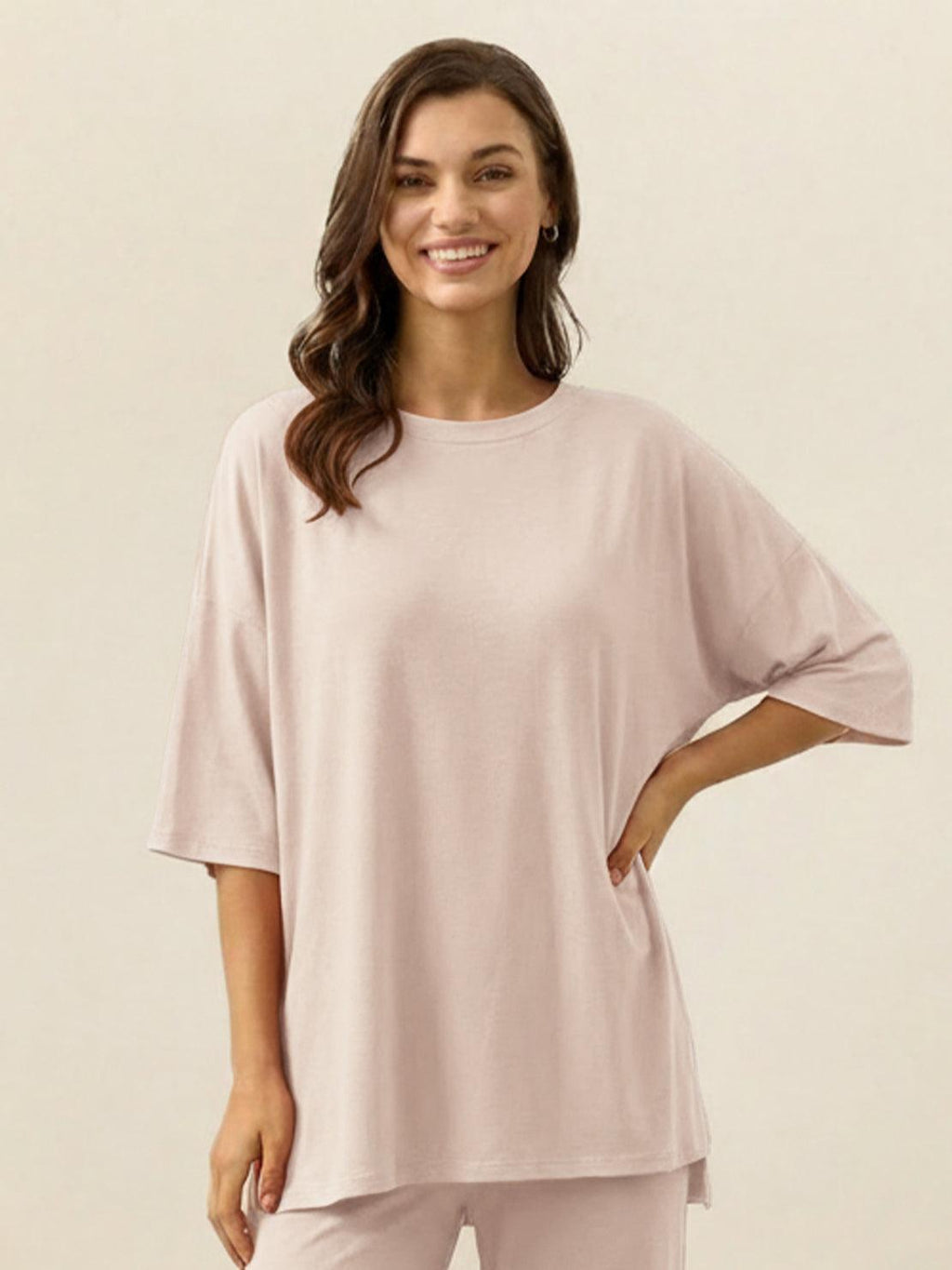 Zestaw Loungewear w Oversize z Długim Pulowerem