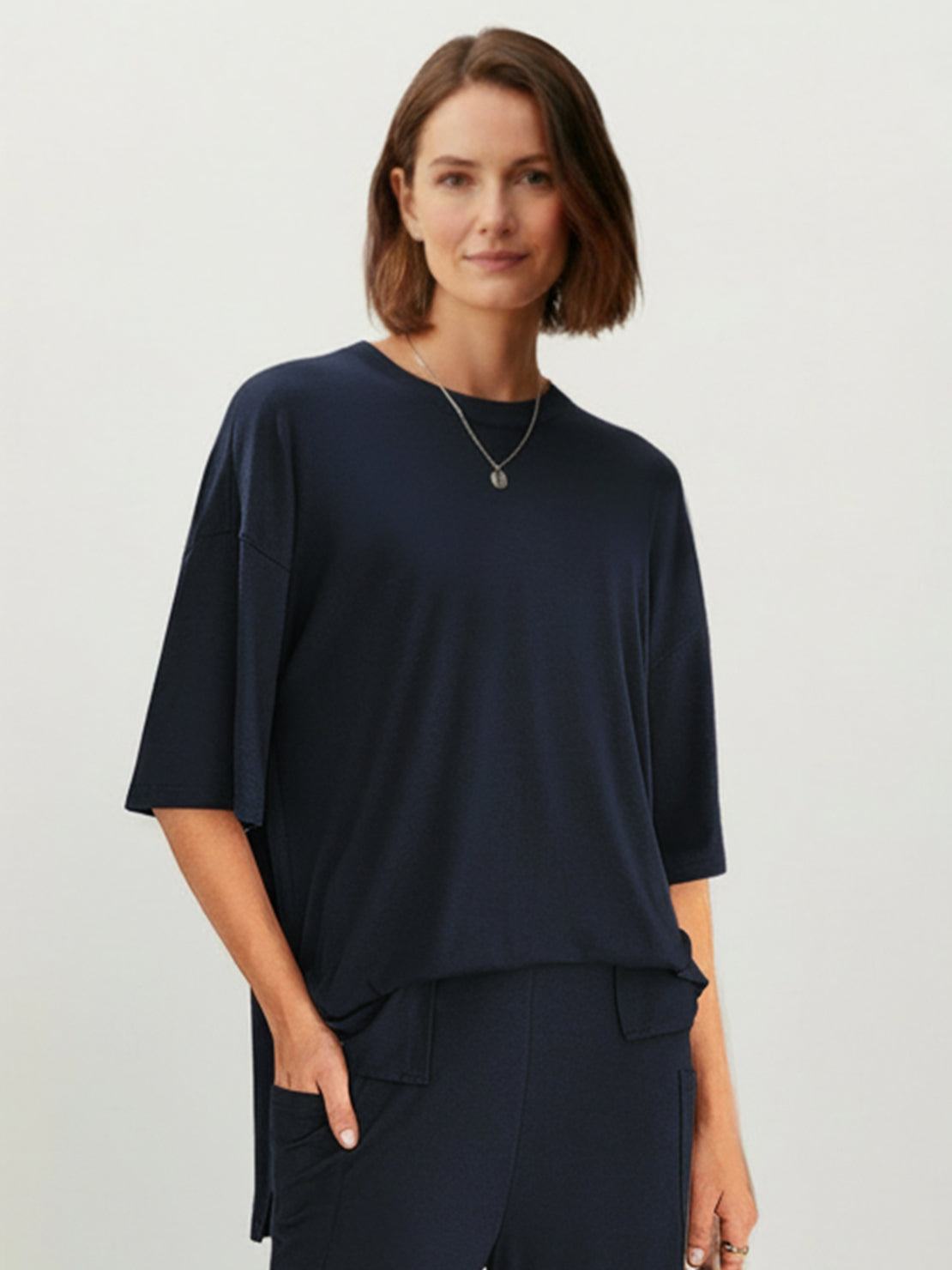 Zestaw Loungewear w Oversize z Długim Pulowerem