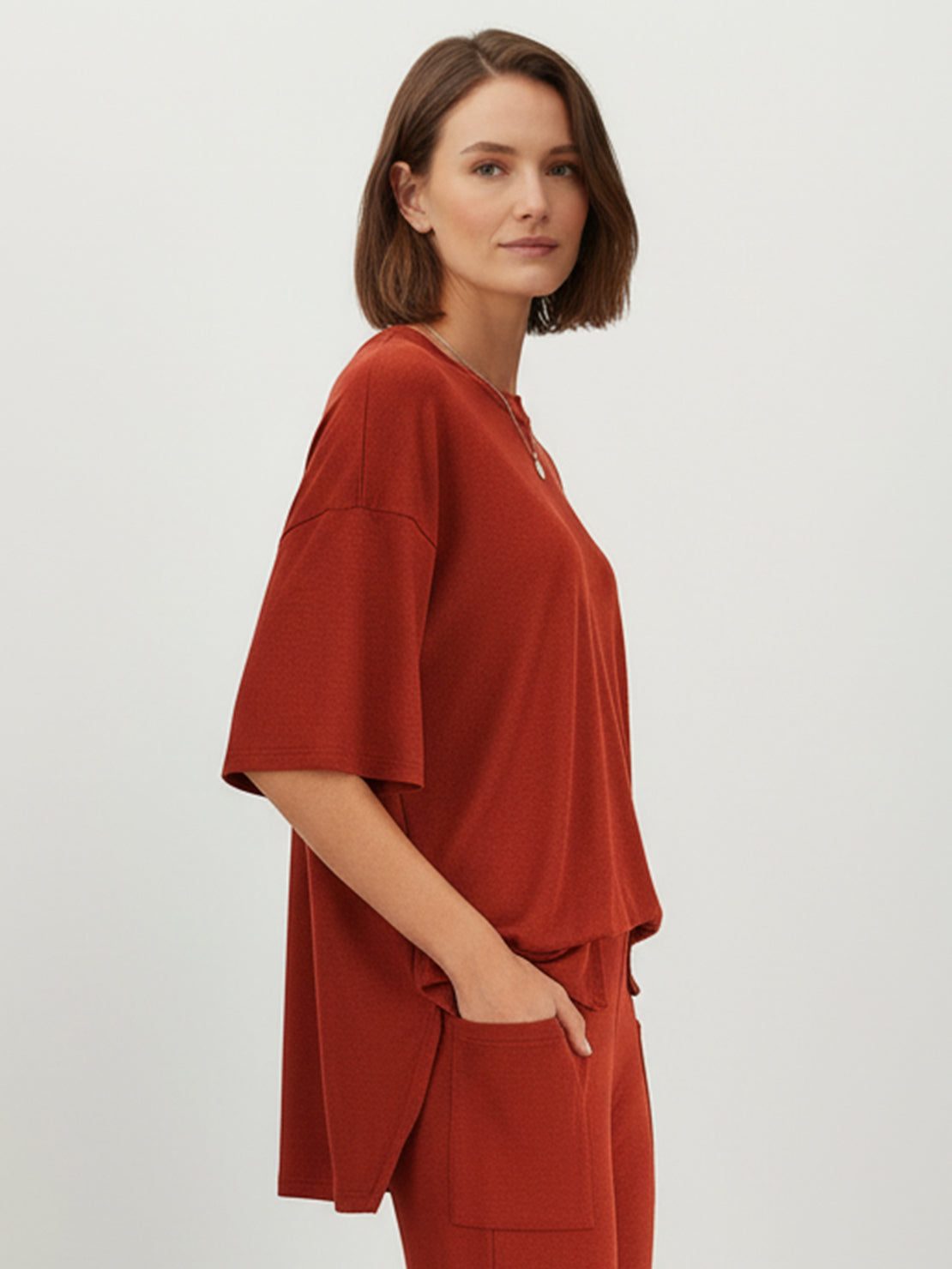 Zestaw Loungewear w Oversize z Długim Pulowerem