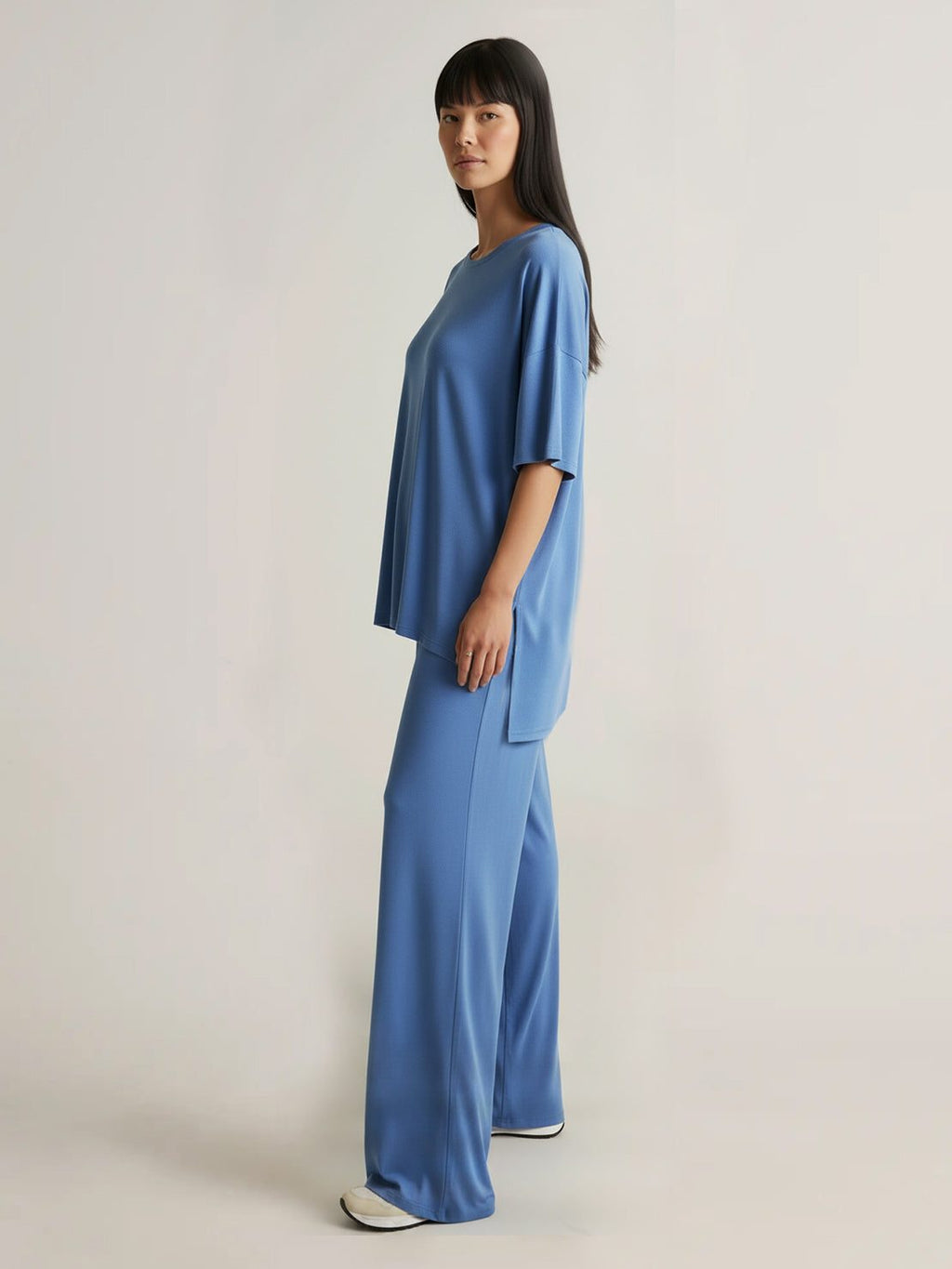 Zestaw Loungewear w Oversize z Długim Pulowerem