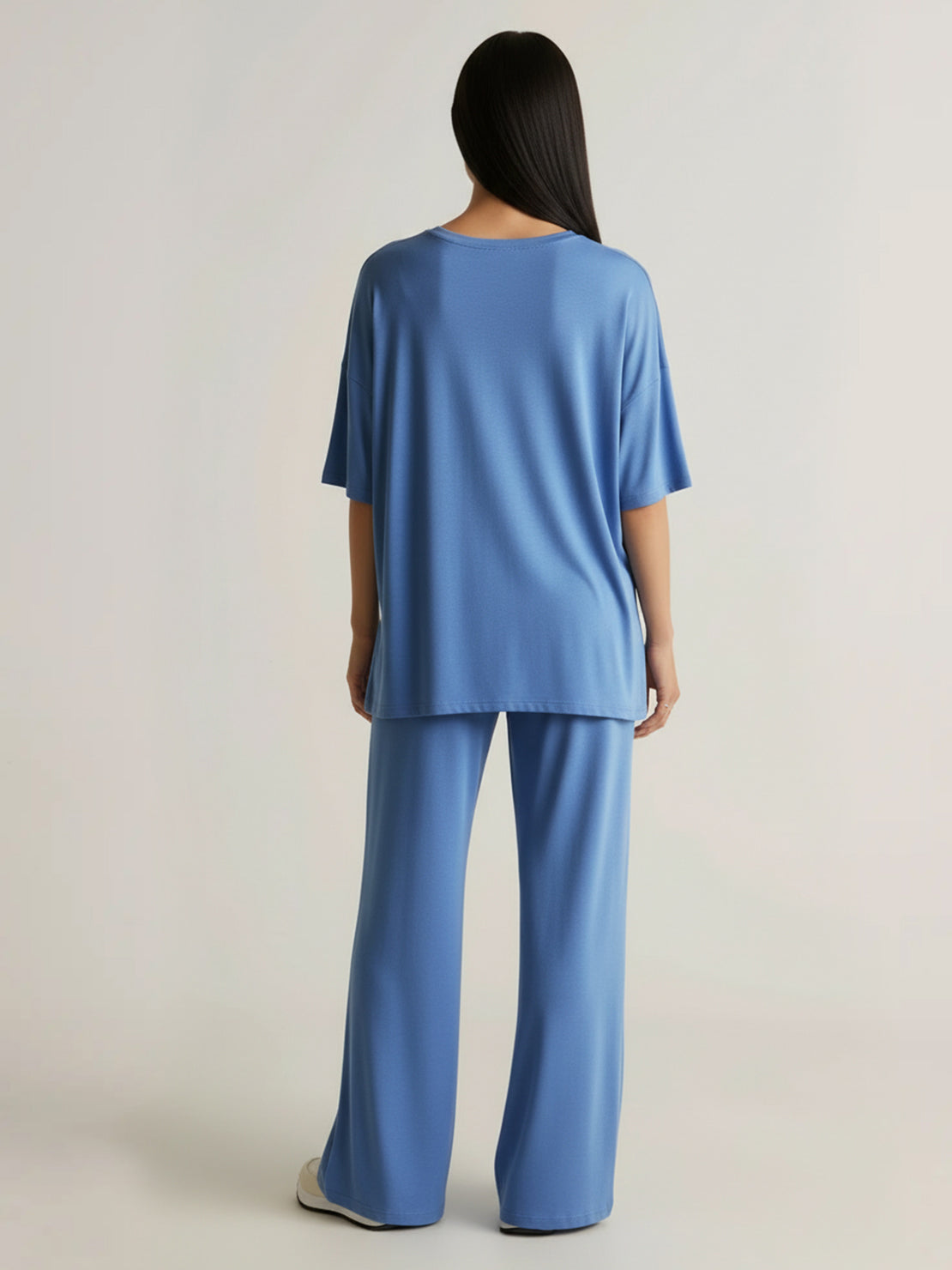 Zestaw Loungewear w Oversize z Długim Pulowerem
