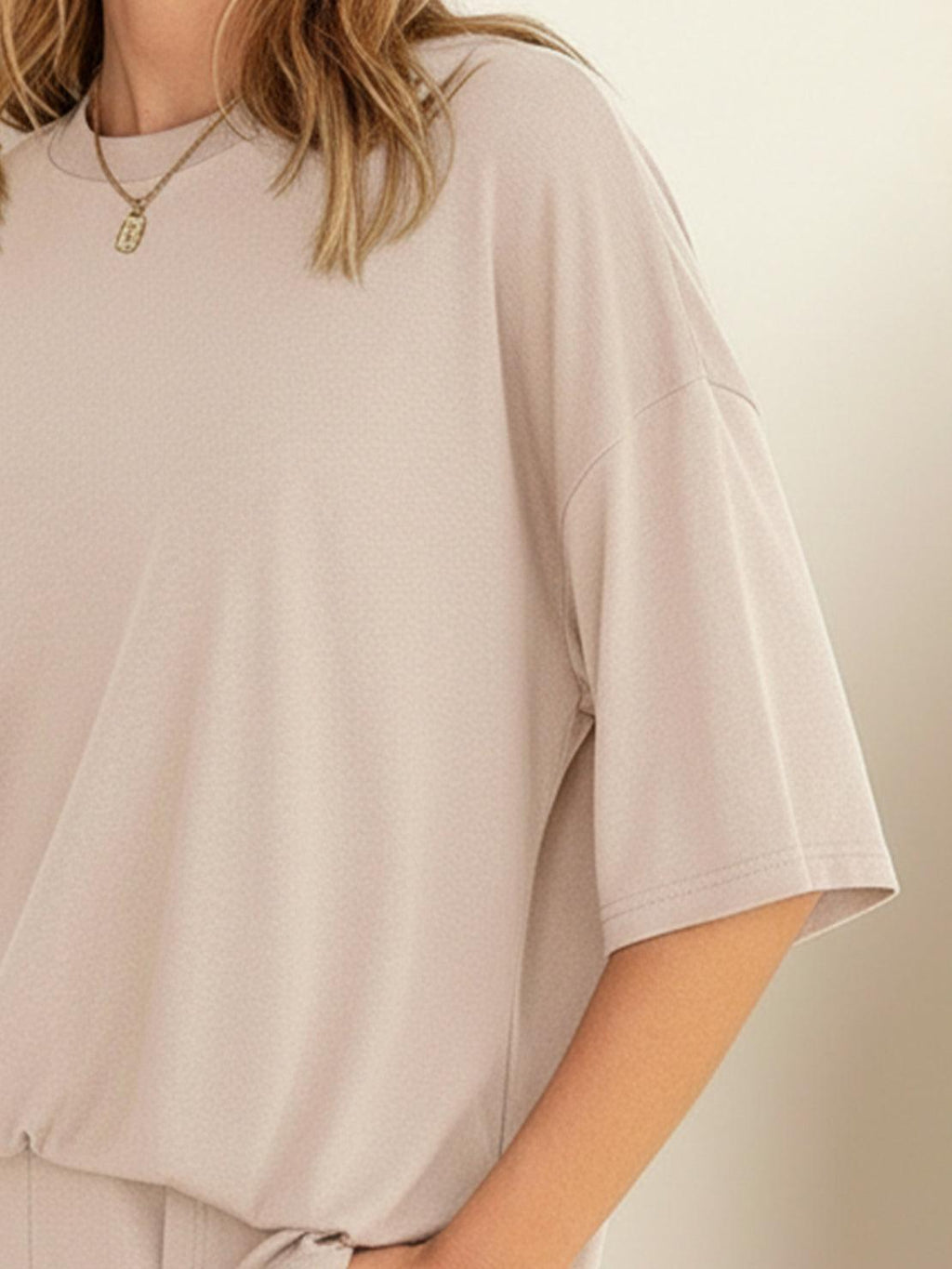 Zestaw Loungewear w Oversize z Długim Pulowerem