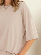 Zestaw Loungewear w Oversize z Długim Pulowerem