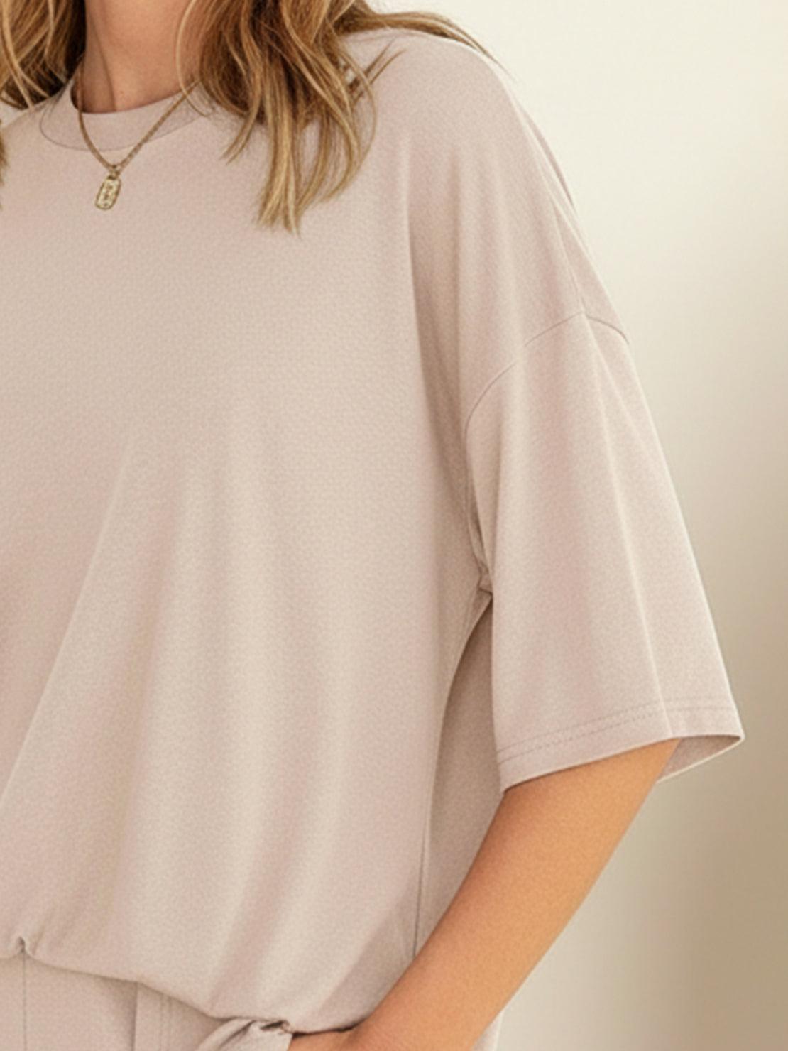 Zestaw Loungewear w Oversize z Długim Pulowerem