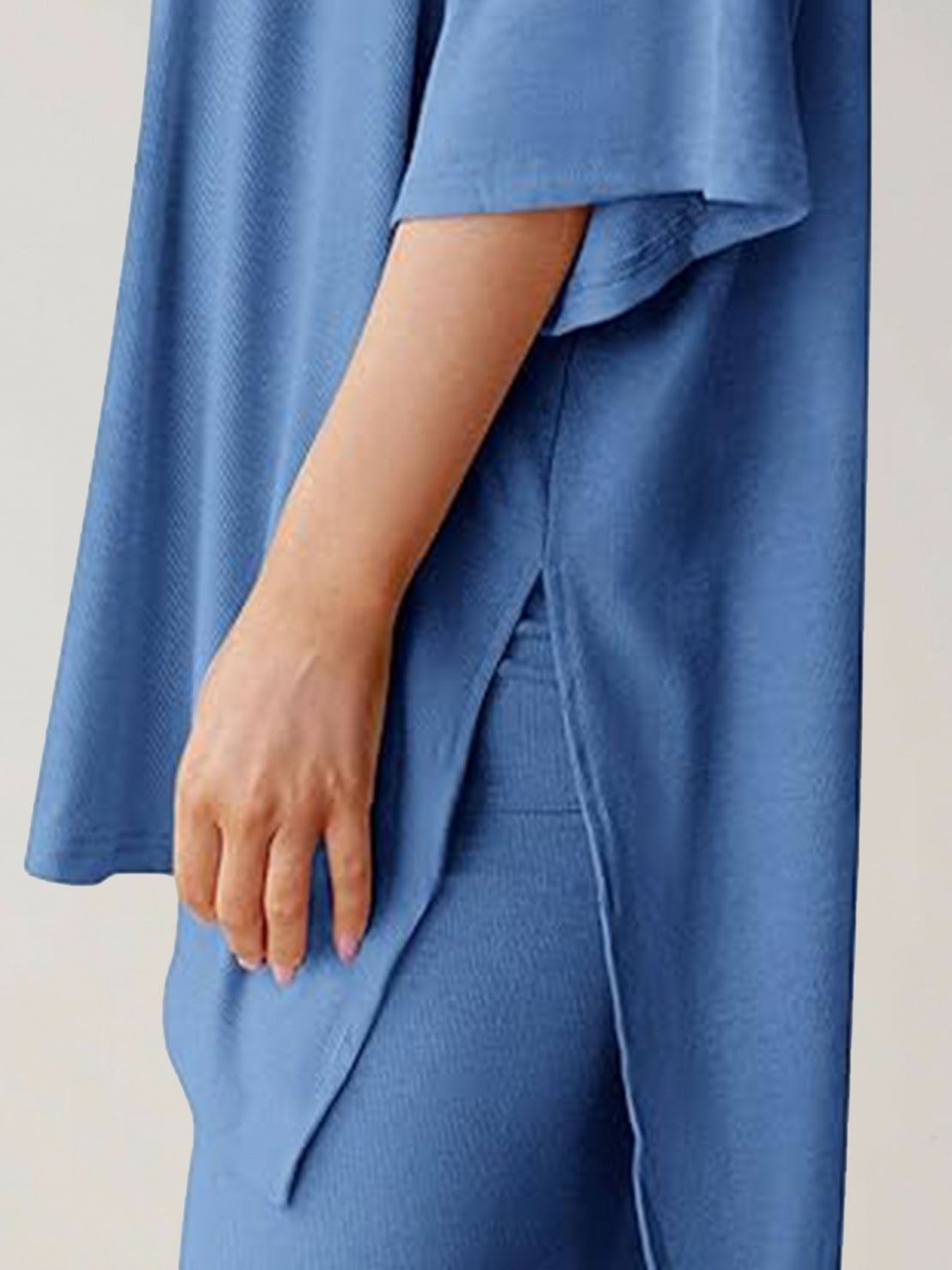 Zestaw Loungewear w Oversize z Długim Pulowerem