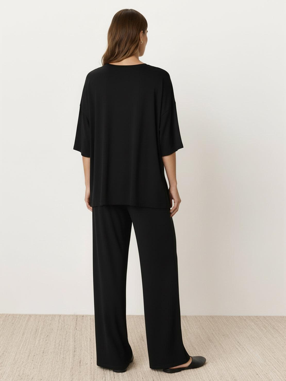 Zestaw Loungewear w Oversize z Długim Pulowerem