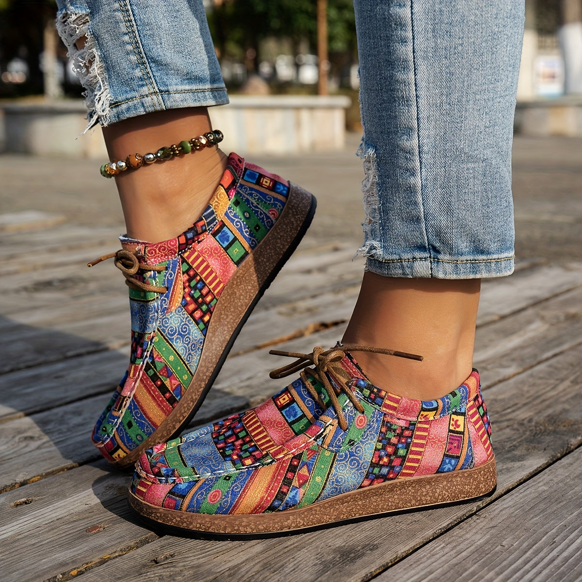 Greta Sneakers z wzorem