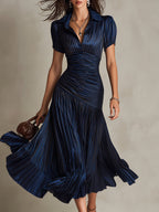 Adriana - Midi Dress with Retro Stripes
