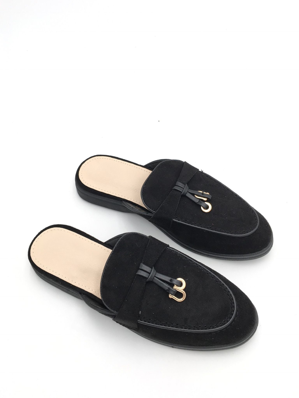 Bedel czarne buty wsuwane